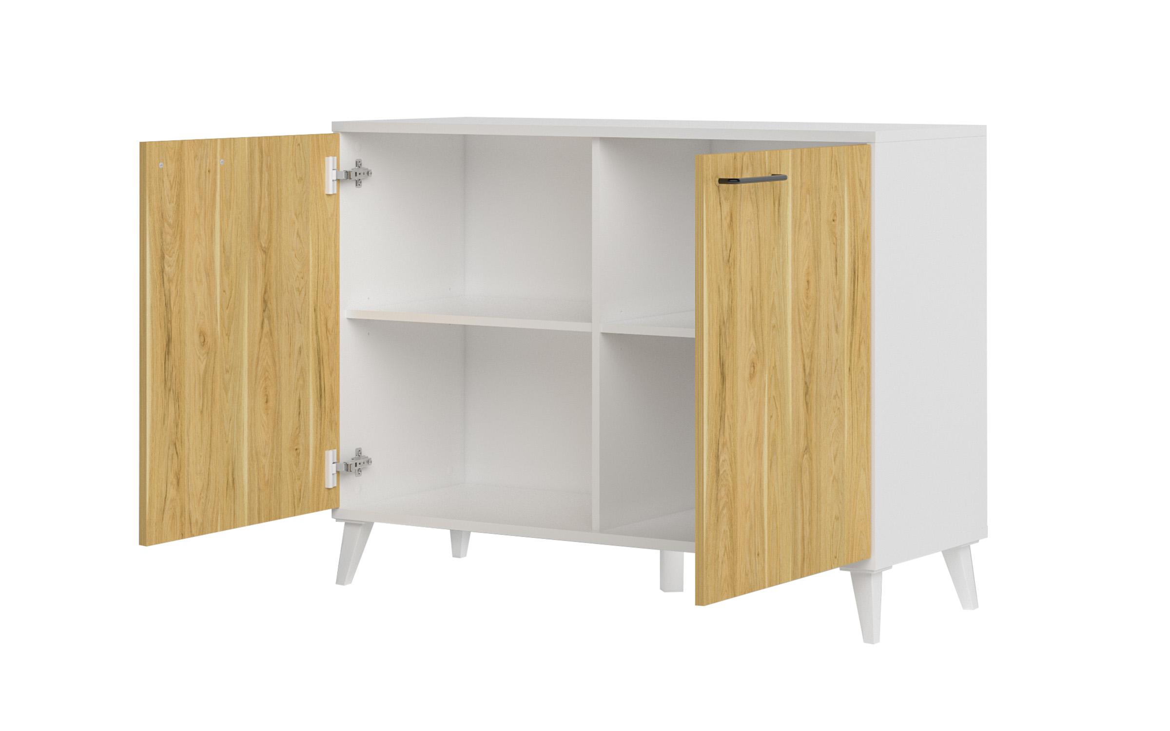 Comoda Baris 110, nuc american + alb mat  3